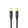 UGREEN US135 Kabel USB 2.0 A-B, pozłacany, 2 m, czarny