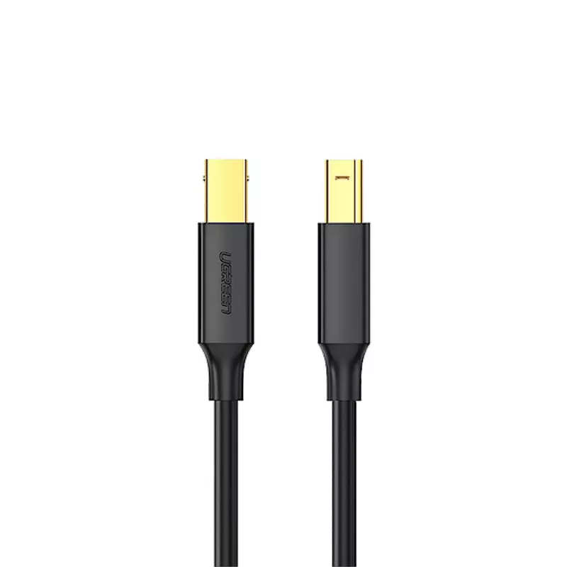 UGREEN US135 Kabel USB 2.0 A-B, pozłacany, 2 m, czarny