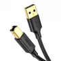 UGREEN US135 Kabel USB 2.0 A-B, pozłacany, 2 m, czarny