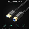 UGREEN US210 USB 3.0 A do B kabel, 2m, czarny
