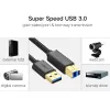 UGREEN US210 USB 3.0 A do B kabel, 2m, czarny