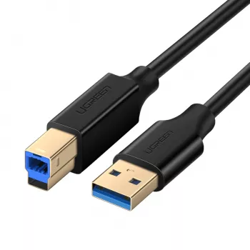 UGREEN US210 USB 3.0 A do B kabel, 2m, czarny