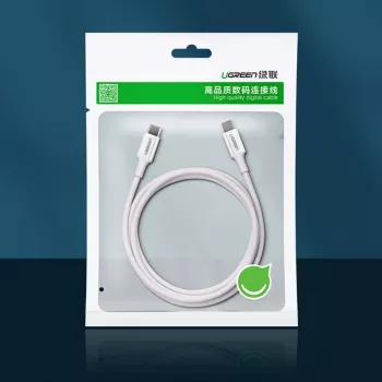 UGREEN US264 USB-C do USB-C Kabel 1m Biały 100W PD QC AFC