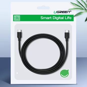 UGREEN US286 USB-C do USB-C Kabel 1m Czarny - PD QC 3A 480Mbps