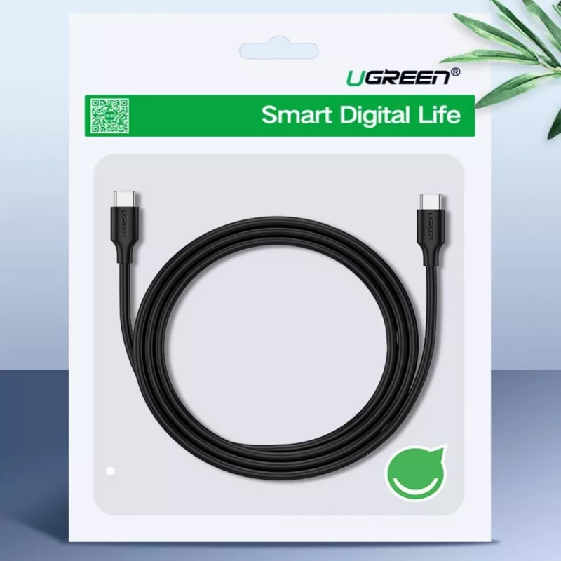 UGREEN US286 USB-C do USB-C Kabel 1m Czarny - PD QC 3A 480Mbps