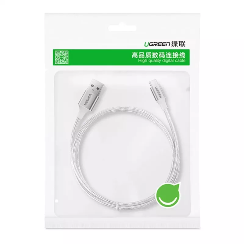 UGREEN US288 USB-A do USB-C Kabel QC 3.0 3A 1m Biały