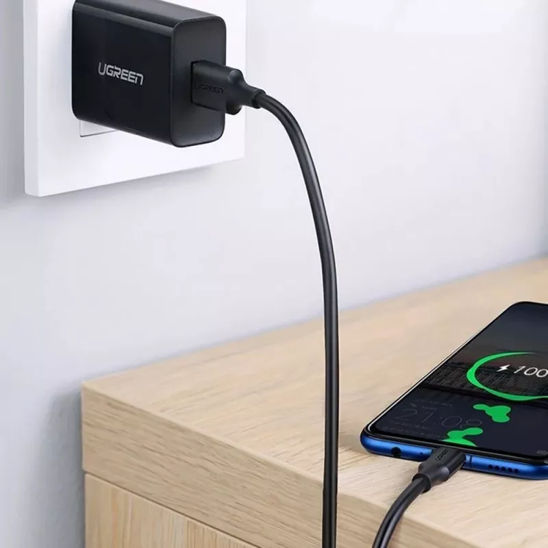 UGREEN US289 Micro USB / USB-A Cable 0.25m - Czarny