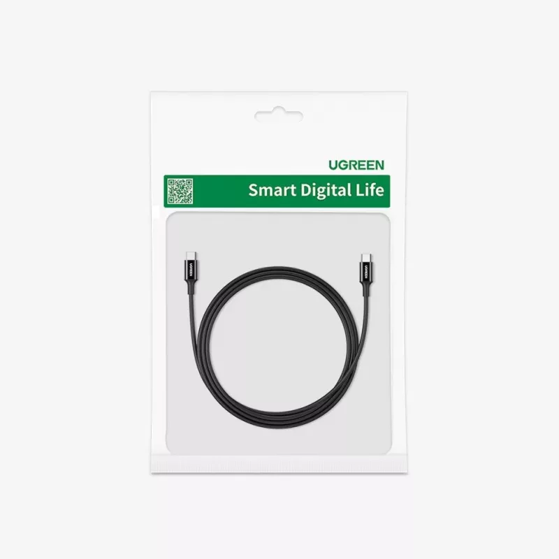 UGREEN US300 USB-C do USB-C Kabel 480Mbps 5A 1m Czarny