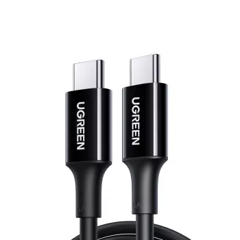 UGREEN US300 USB-C do USB-C Kabel 480Mbps 5A 1m Czarny