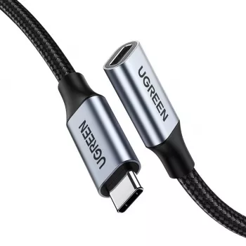 UGREEN US372 USB-C do USB-C Kabel 100W 5A 10Gbps 0.5m Szary
