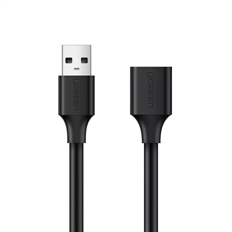 UGREEN USB 2.0 Przedłużacz – męski na żeński, transfer danych 480Mbps, 1,5m, czarny