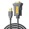 UGREEN USB 2.0 na RS-232 Przejściówka szeregowa (USB-A męski do DB9 męski) - Czarny, 1,5 m