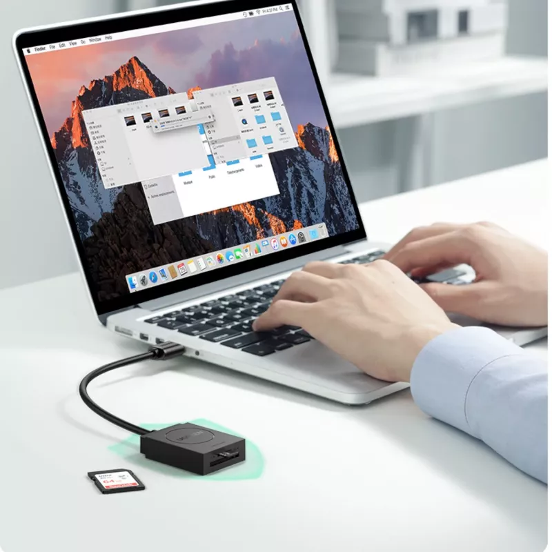 UGREEN USB 3.0 Dual Slot Card Reader do kart SD/TF – transfer danych 5Gbps