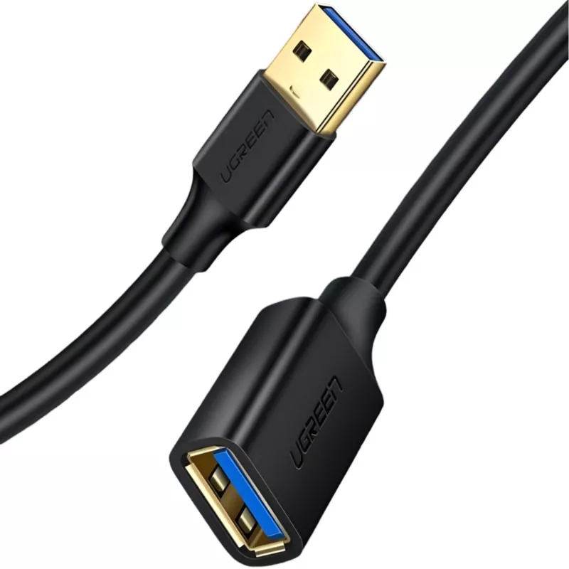 UGREEN Przedłużacz USB 3.0 3m czarny męski na żeński SuperSpeed 5Gbps