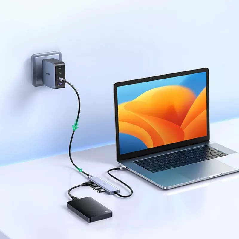 UGREEN USB 3.0 Hub 4-Port z kablem 1m - Czarny (CM219)