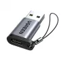 UGREEN USB 3.0 Męski na Type-C 3.1 Żeński Adapter, Transfer Danych i Ładowanie, Kosmiczna Szarość