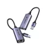 UGREEN USB-A 3.2 Gen 1 do 2.5G Ethernet Adapter, 2.5 Gbps RJ45 LAN, Aluminium, Space Gray, Plug & Play, Realtek RTL8156B, 10 cm kabel