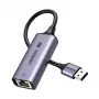 UGREEN USB-A 3.2 Gen 1 do 2.5G Ethernet Adapter, 2.5 Gbps RJ45 LAN, Aluminium, Space Gray, Plug & Play, Realtek RTL8156B, 10 cm kabel