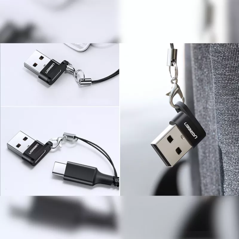 UGREEN USB A męski na USB Type-C żeński adapter (czarny)