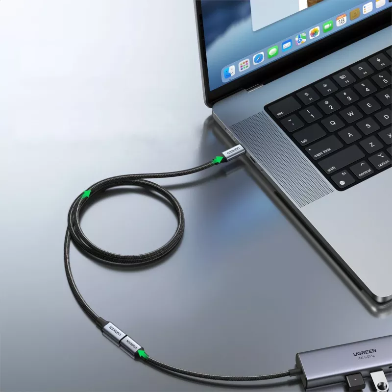 UGREEN Kabel Przedłużający USB-C 3.1 1m – 100W PD, 10Gbps, Wideo 4K