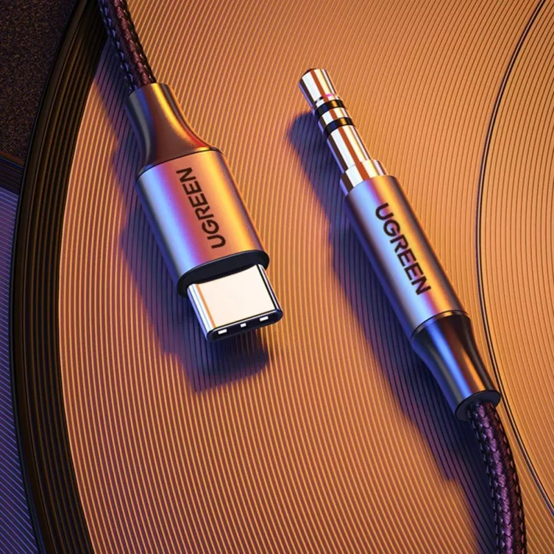 UGREEN kabel USB-C do 3,5 mm 1 m szary (AV143)