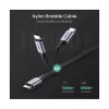 UGREEN USB-C do USB-C 100W Pleciony kabel nylonowy do ładowania 2m Czarny