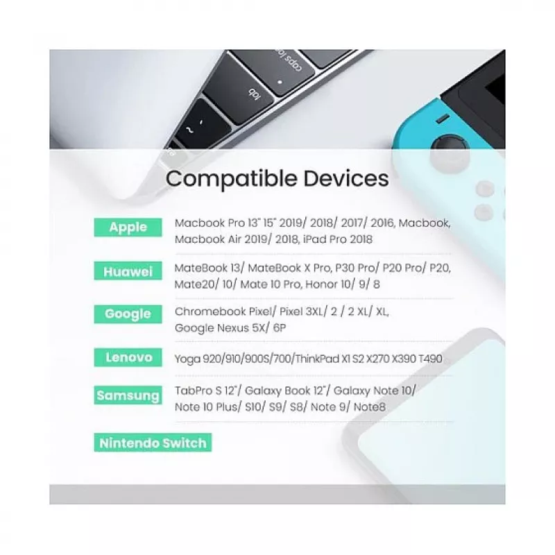UGREEN USB-C do USB-C 100W Pleciony kabel nylonowy do ładowania 2m Czarny