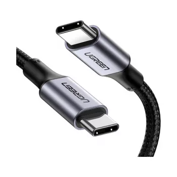 UGREEN USB-C do USB-C 100W Pleciony kabel nylonowy do ładowania 2m Czarny