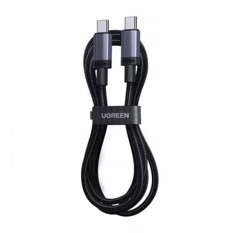 UGREEN USB-C na USB-C kabel ładujący USB 2.0 240W PD 3.1, pleciona aluminiowa obudowa, 2m szary