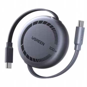 UGREEN USB-C na USB-C PD 100W Wysuwany Kabel Szybkiego Ładowania 1m Czarny