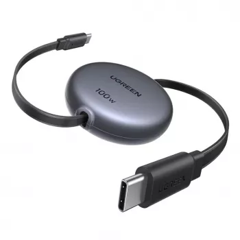 UGREEN USB-C na USB-C PD 100W Wysuwany Kabel Szybkiego Ładowania 1m Czarny