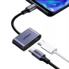 UGREEN USB Type-C podwójny adapter audio i ładowania (15W PD, rozdzielacz 2 w 1)