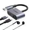 UGREEN USB Type-C podwójny adapter audio i ładowania (15W PD, rozdzielacz 2 w 1)