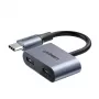 UGREEN USB Type-C podwójny adapter audio i ładowania (15W PD, rozdzielacz 2 w 1)