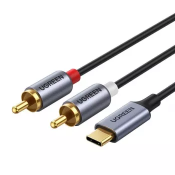 UGREEN USB Type-C na 2xRCA Kabel Audio 1,5m Szary (20193 CM451)