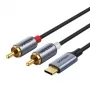 UGREEN USB Type-C na 2xRCA Kabel Audio 1,5m Szary (20193 CM451)
