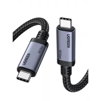 UGREEN USB4 USB-C na USB-C Kabel 240W 40Gbps 16K@60Hz 80Gbps Thunderbolt 4 Zgodny 1m Pleciony Nylon