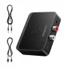 UGREEN Bezprzewodowy odbiornik audio Bluetooth 5.3 LDAC Hi-Res z wyjściem 3.5mm AUX i 2x RCA, przetwornik ESS ES9018K2M, aptX HD, aptX Adaptive, aptX, AAC, SBC, łączenie dwóch urządzeń, aluminium, czarny