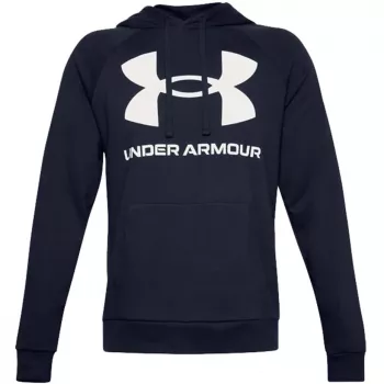 Bluza z kapturem męska Under Armour Rival Fleece Big Logo HD granatowa 1357093 410