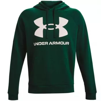 Under Armour Męska bluza z kapturem Rival Fleece Big Logo zielona