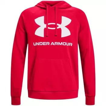Under Armour Męska Bluza z Kapturem Rival Fleece Big Logo Czerwona 1357093 600