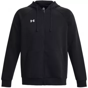 Under Armour męska bluza z kapturem Rival Fleece Full-Zip czarna