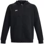 Under Armour męska bluza z kapturem Rival Fleece Full-Zip czarna