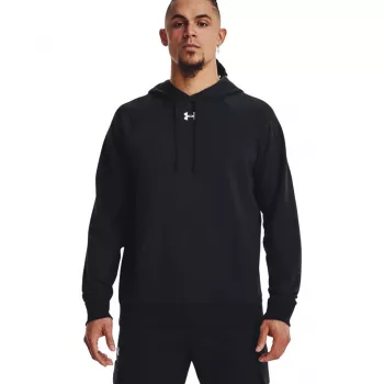 Under Armour męska bluza z kapturem Rival Fleece, czarna, rozmiar L