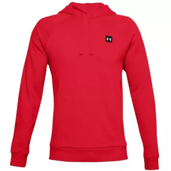 Under Armour Męska bluza z kapturem Rival Fleece czerwona 1357092 600