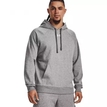 Under Armour Rival Fleece Hoodie szaro-czarna męska M