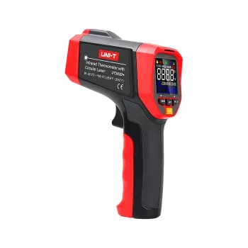 Termometr na podczerwień UNI-T UT302D+ z podwójnym laserem, 20:1 D:S, -32°C do 1050°C, kolorowy LCD