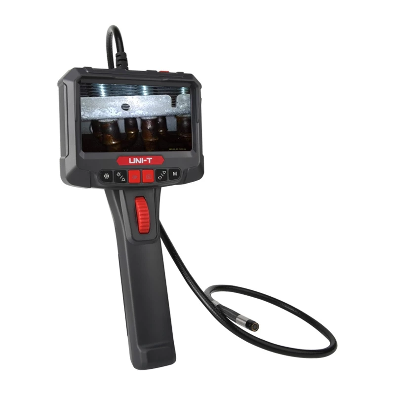 UNI-T UT663B-2m Przemysłowy boroskop z 4.3-calowym ekranem IPS, sonda 5.5mm IP67, kamera 1080P, kabel półsztywny 2m, 6 diod LED, bateria 2600mAh