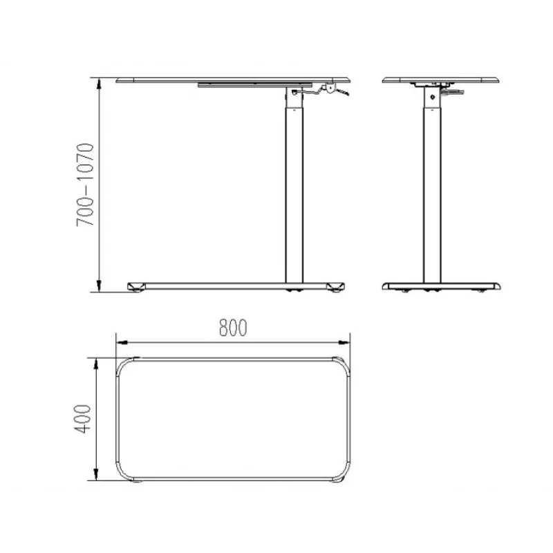 UNIQUE LAPTOP DESK Regulowane biurko/stół czarny