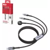 UNITEK 3-in-1 USB-C + Lightning + Apple Watch Charging Cable, 100W PD, 480 Mbps, 1.2m, Black